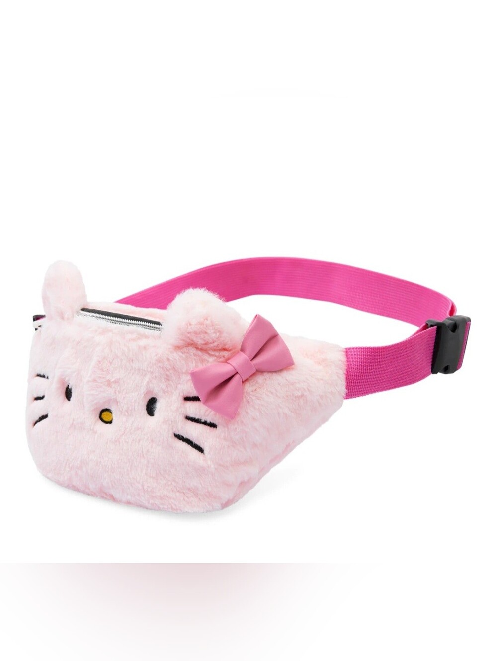 Sanrio Hello Kitty Plush Bow Waist Bag in Light and Hot Pink